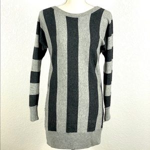 Juicy Couture Black and Gray Stripe Sweater